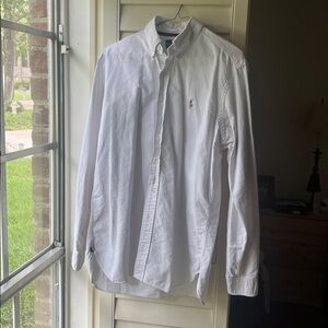 Men’s Ralph Lauren White Polo Medium Button Down Shirt